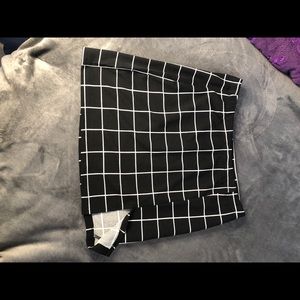 black and white skirt with slit